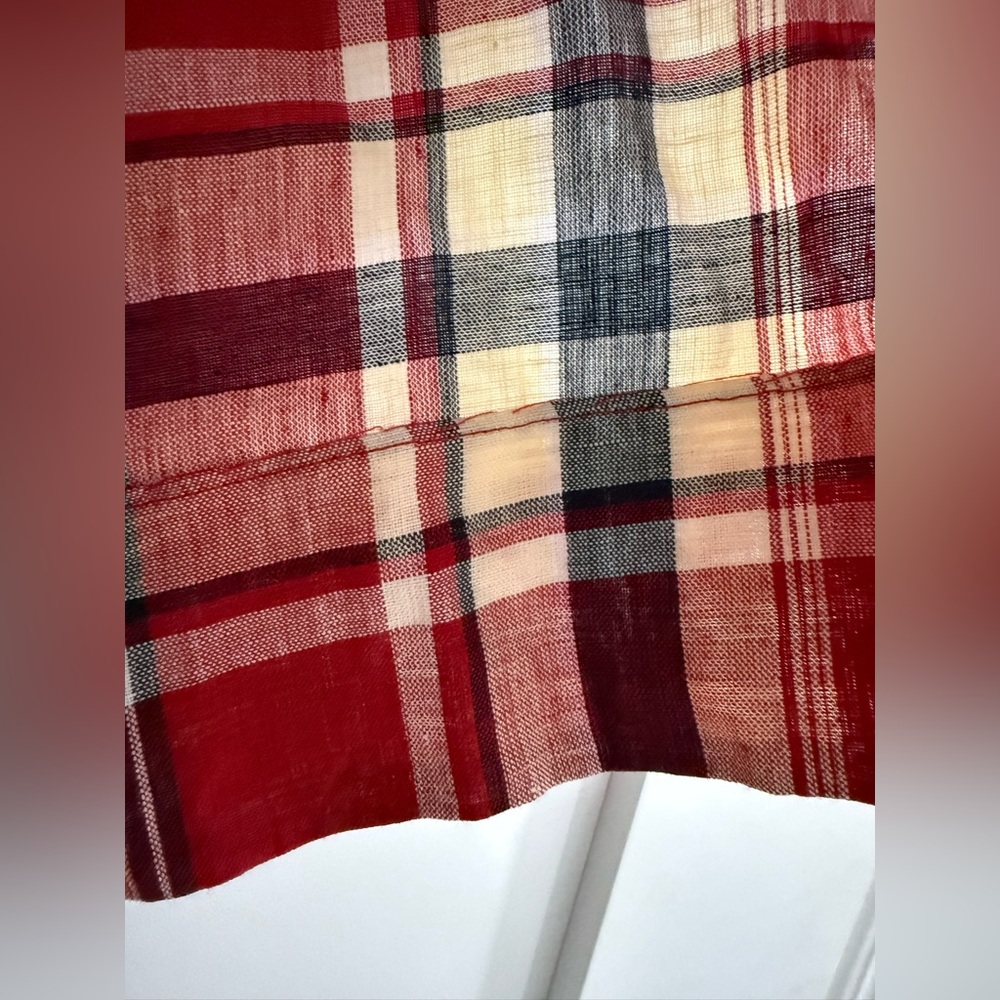 Lauren Ralph Lauren multicolor plaid linen wrap skirt (hemmed) (fair) (read) - Picture 8 of 15